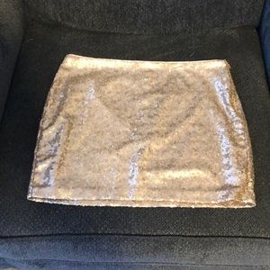 Rose Gold Sequin Skirt